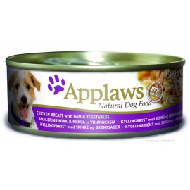  Applaws консервы для собак с курицей, ветчиной и овощами, Dog Chicken, Ham & Veg, 156г